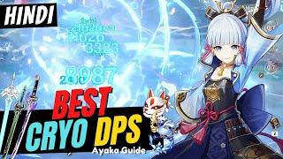 Hindi BEST DPS AYAKA GUIDE Best Ayaka Build - Artifacts Weapons & Teams  Genshin Impact