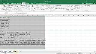 Determining the equation of a regression line using Excel