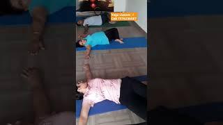 Kati vakrasana at YogaHolism  call 7976236587 to join.