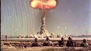 US Atom Bomb Blast Effect test on troops