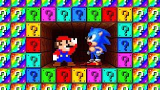 Can Mario and Sonic Collect 999 Item Blocks Rainbow in New Super Mario Bros.Wii?