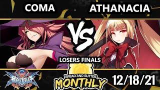 Bread and Butter 25 GRAND FINALS - Athanacia Rachel Vs. Coma L Nine BlazBlue Central Fiction