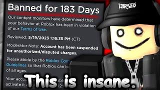 ROBLOX UPDATED BANS... 183 DAYS 6 MONTHS BAN TIME...