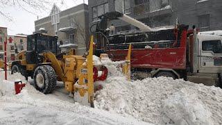 Larue D60 & CAT 910938K - Snow removal in Ville-Marie