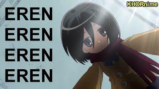 Mikasa Calls Eren In The Cutest Way  Attack on Titan Junior High  Funny Anime Moments