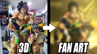 How to draw Broly From a 3D model to a drawing