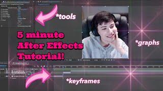 learn after effects in 5 MINUTES *transitionsrenderinggraphs etc*