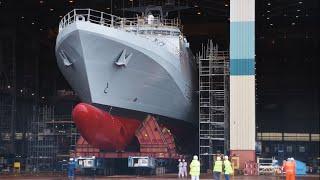 River Class Offshore Patrol Vessel how to launch without making a splash