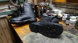 Боевые ботинки БУНДЕСВЕР Mod 2000 KAMPFSTIEFEL. Ремонт подошвы от Мастера на колёсах.