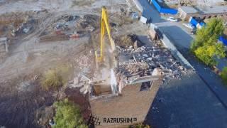 Демонтаж здания пожарной части на территории бывшего завода «Красный Аксай» г. Ростов-на-Дону