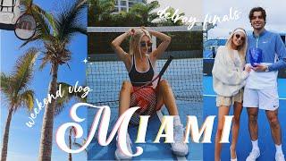 MIAMI weekend vlog delray tennis tournament champion grwm chat 