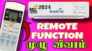 How to use Panasonic AC Remote Full Operation in TAMIL Panasonic Ac 2024 1.5 Model