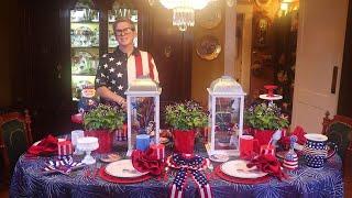 Patriotic Flag 4th Of July Tablescape - July 4th Table