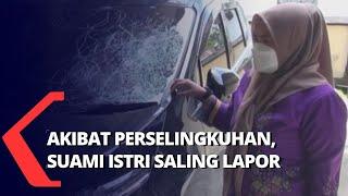 Pergoki Suami Selingkuh Istri Ini Mengamuk dan Rusak Kaca Mobil dengan Helm