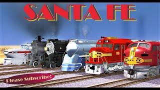Santa Fe Power Diesel Vs. Steam - Class 2900 Class 3460 Vs. EMD F7 FP45 GM Aerotrain - TRAINZ