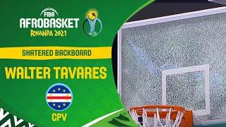 Shattered Backboard - Walter Tavares - Cape Verde - FIBA AfroBasket 2021