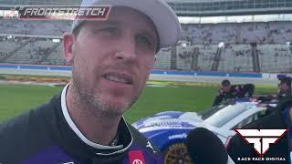 Denny Hamlin Spins Battling Chase Elliott I Was Going For The Win Got Loose And Spun Out