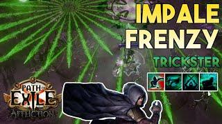 3.23 Hollow Palm Frenzy Build  Trickster  Affliction  Path of Exile 3.23