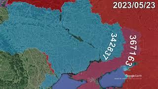 Russian Invasion of Ukraine Every Day to August 1st 2024 using Google Earth