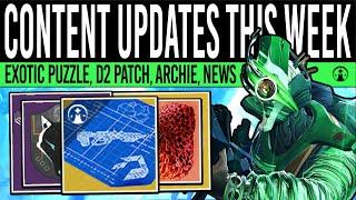 NEW Content Updates TODAY Final Shape REVEAL D2 Patch Exotic Puzzle Archie Moon & Map Update