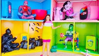 Playhouses Superheroes + more videos for kids with Adriana and Ali