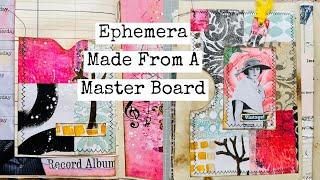 How to Create a Cool Collage Master Board and  Make Ephemera From It