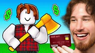 Spending $100000 for the STRONGEST AXE in Roblox