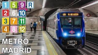  Madrid Metro - All the Lines  Todas las Lineas 2021 4K