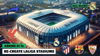 Asking Ai to Re-create Laliga Stadiums  Real Madrid - Barcelona Ai