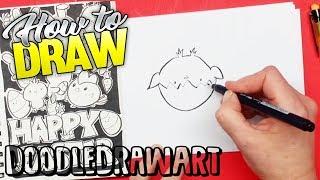 How to draw a Kawaii chick in his shell