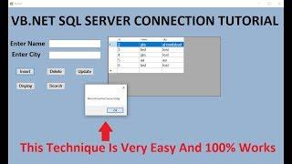 VB.NET insert update delete view and search data with SQL database WITH CODE