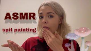 ASMR SPIT PAINTING YOUR MAKEUP   АСМР МАКИЯЖ СЛЮНКОЙ  звуки рта шепот 