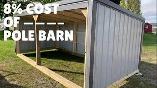 Livestock Shed for 8% of the Cost of a Pole Barn - No Property Taxes