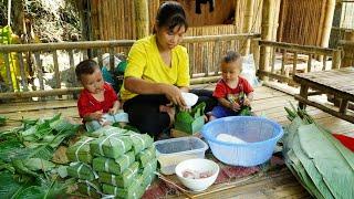 Single Mom - Banh Chung Package Goes to the market sell Cooking Gardening  Lý Thị Ngoan