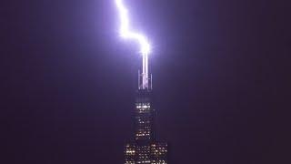 Chicago derecho tornado & lightning during 2 days of severe storms timelapse