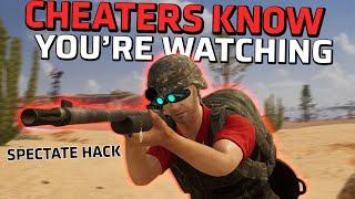 CHEATERS KNOW YOURE WATCHING THEM - Evidence of spectate hack - PUBG