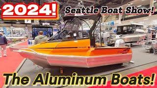 2024 ALUMINUM BOATS Big Seattle Boat Show  #duckworth #hewescraft #fishingboats #lundboats #lowe