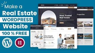 Real Estate Website in Wordpress Elementor  Best Real Estate Website Wordpress  wordpress tutorial