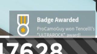 Getting The ULTRAROCK Badge  Slap Battles Roblox