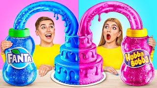 Pink VS Blue Cake Decorating Challenge  Funny Moments by Multi DO Challenge