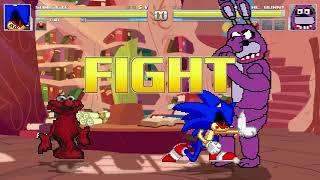 AN Mugen Request #1234 Sonic.exe & Elmo VS Homer Pinkamena Bonnie Elmo