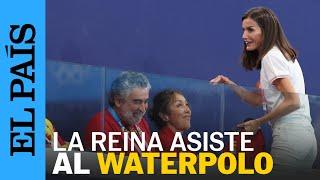 OLIMPIADAS  La reina Letizia asiste al partido de waterpolo de España contra Grecia  EL PAÍS