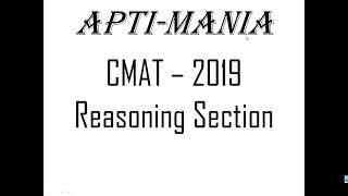 CMAT 2019 Reasoning section
