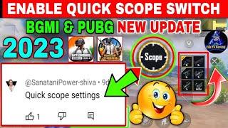 bgmi quick scope setting  how to enable quick scope in bgmi & pubg mobile  quick scope bgmi