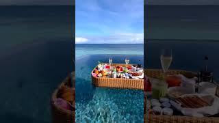  THE FLOATING BREAKFAST #maldives#shorts#floatingbreakfast