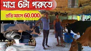 দিনে ৫০ লিটার দুধ। Cow farmDairy farm in west Bengal