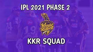IPL 2021  Kolkata Knight Riders Squad for IPL 2021 Phase 2  KKR Squad fo4 IPL 2021 Phase 2