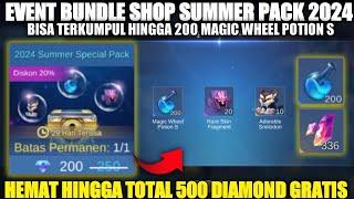 HEMAT 500DIAMOND Bisa Terkumpul Hingga 200 Magic Wheel Potion S  Event Summer Pack Mobile Legends