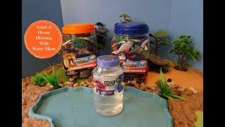 Adventure Force Safari & Ocean Animal Figures Diorama With Water Slime- Learn Animal Names