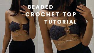 a beaded crochet top tutorial